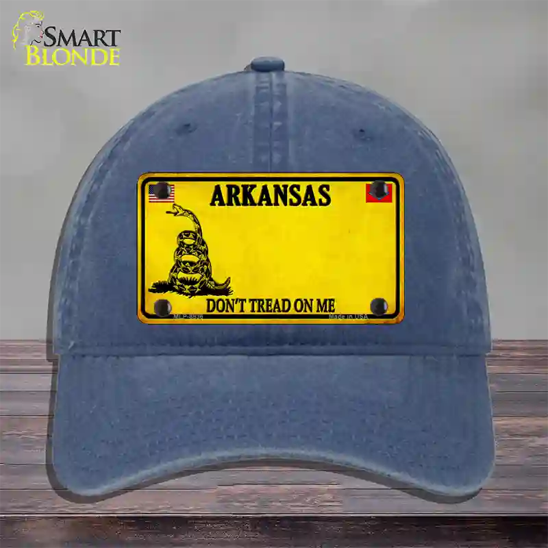 Arkansas State Novelty License Plate Hat Unconstructed Cotton / Navy / Arkansas Dont Tread On Me (8836):https | Clean | Yes