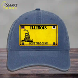 Illinois Dont Tread On Me Novelty License Plate Hat Unconstructed Cotton / Navy