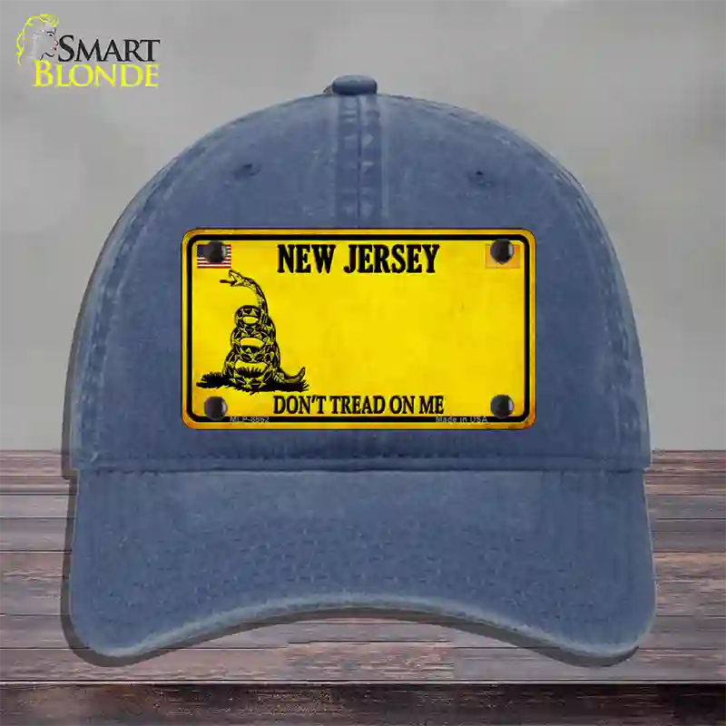 New Jersey Dont Tread On Me Novelty License Plate Hat Unconstructed Cotton / Navy