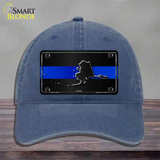 Alaska Thin Blue Line Novelty License Plate Hat Unconstructed Cotton / Navy