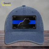 Kentucky Thin Blue Line Novelty License Plate Hat Unconstructed Cotton / Navy