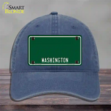 Washington Green Novelty License Plate Hat Unconstructed Cotton / Navy