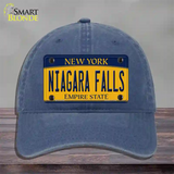 Niagara Falls New York Novelty License Plate Hat Unconstructed Cotton / Navy