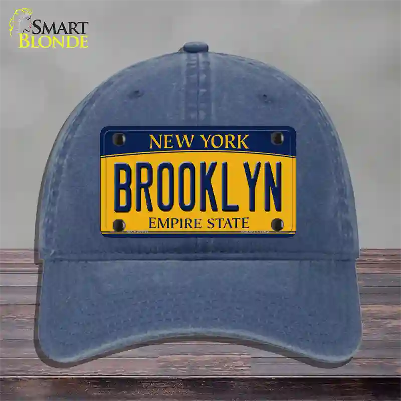 Brooklyn New York Novelty License Plate Hat Unconstructed Cotton / Navy