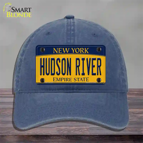 Hudson River New York Novelty License Plate Hat Unconstructed Cotton / Navy