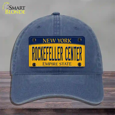 Rockefeller Center New York Novelty License Plate Hat Unconstructed Cotton / Navy