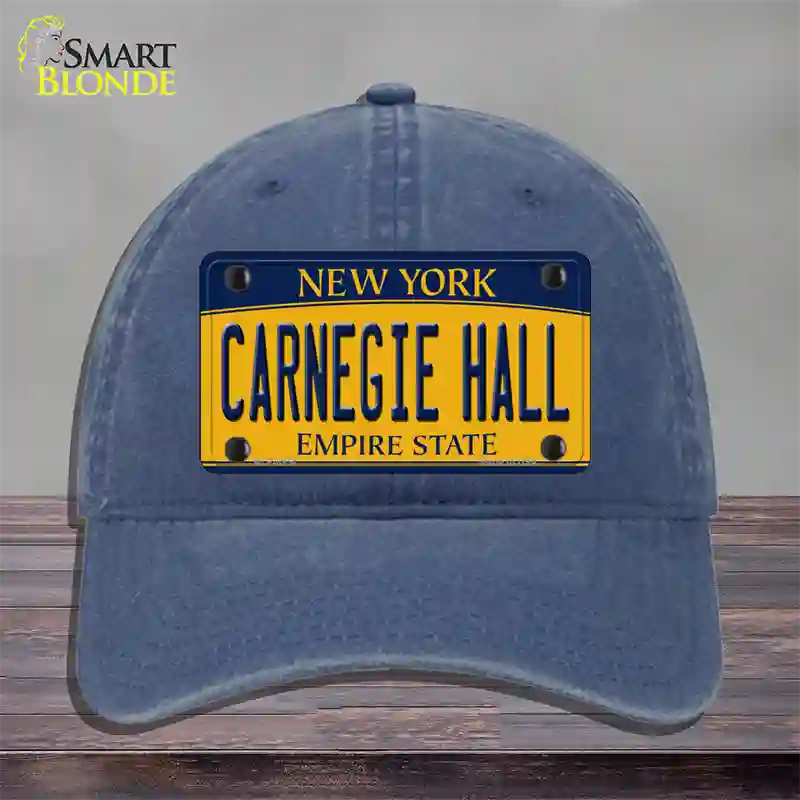 Carnegie Hall New York Novelty License Plate Hat Unconstructed Cotton / Navy