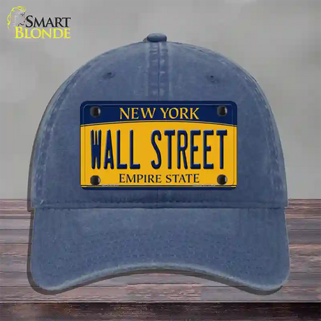 Wall Street New York Novelty License Plate Hat Unconstructed Cotton / Navy