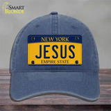 Jesus New York Novelty License Plate Hat Unconstructed Cotton / Navy