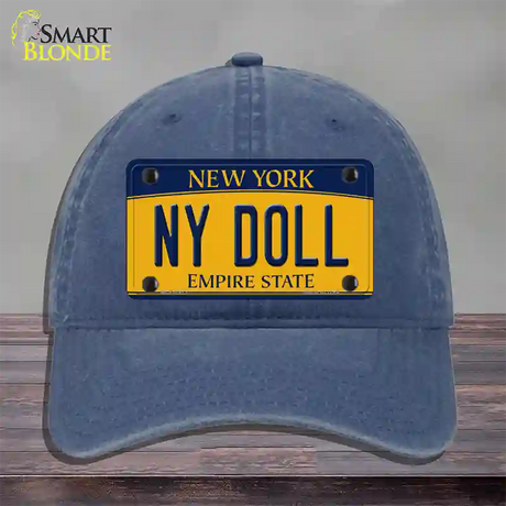 NY Doll New York Novelty License Plate Hat Unconstructed Cotton / Navy