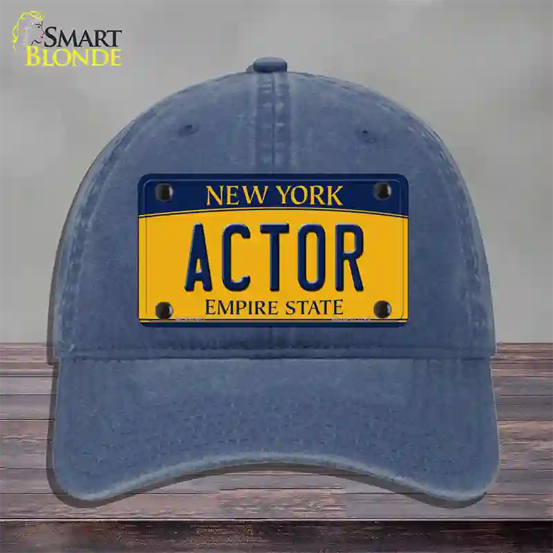 Actor New York Novelty License Plate Hat Unconstructed Cotton / Navy