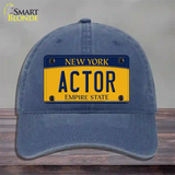 Actor New York Novelty License Plate Hat Unconstructed Cotton / Navy