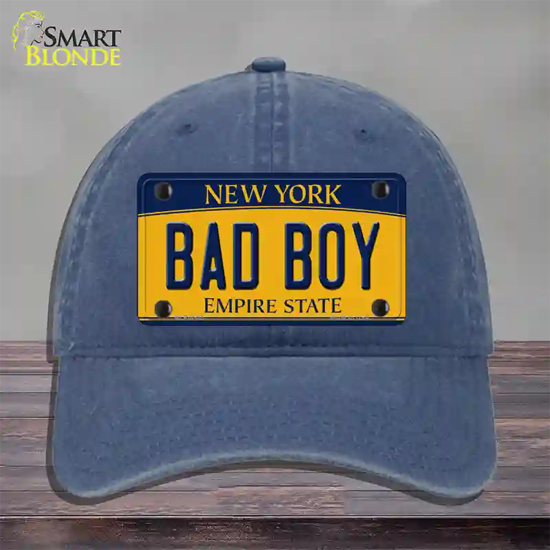 Bad Boy New York Novelty License Plate Hat Unconstructed Cotton / Navy