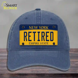 Retired New York Novelty License Plate Hat Unconstructed Cotton / Navy