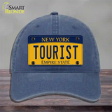 Tourist New York Novelty License Plate Hat Unconstructed Cotton / Navy