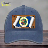 Minnesota Flag Scroll Novelty License Plate Hat Unconstructed Cotton / Navy