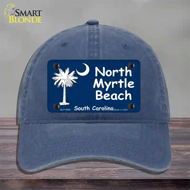 North Myrtle Beach Flag Novelty License Plate Hat Unconstructed Cotton / Navy