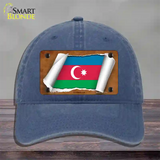 Azerbaijan Flag Scroll Novelty License Plate Hat Unconstructed Cotton / Navy