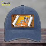 Bhutan Flag Scroll Novelty License Plate Hat Unconstructed Cotton / Navy