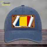 Chad Flag Scroll Novelty License Plate Hat Unconstructed Cotton / Navy