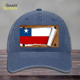 Chile Flag Scroll Novelty License Plate Hat Unconstructed Cotton / Navy