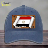 Egypt Flag Scroll Novelty License Plate Hat Unconstructed Cotton / Navy