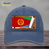 Eritrea Flag Scroll Novelty License Plate Hat Unconstructed Cotton / Navy