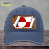 Greenland Flag Scroll Novelty License Plate Hat Unconstructed Cotton / Navy