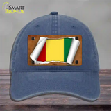 Guinea Flag Scroll Novelty License Plate Hat Unconstructed Cotton / Navy