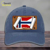 Norway-NS Flag Scroll Novelty License Plate Hat Unconstructed Cotton / Navy