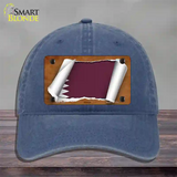 Qatar Flag Scroll Novelty License Plate Hat Unconstructed Cotton / Navy