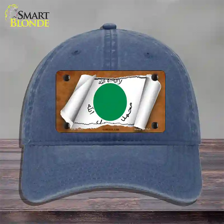 Somaliland Flag Scroll Novelty License Plate Hat Unconstructed Cotton / Navy