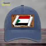 Sudan Flag Scroll Novelty License Plate Hat Unconstructed Cotton / Navy