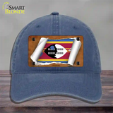 Swaziland Flag Scroll Novelty License Plate Hat Unconstructed Cotton / Navy