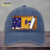 Australian Capital Flag Scroll Novelty License Plate Hat Unconstructed Cotton / Navy