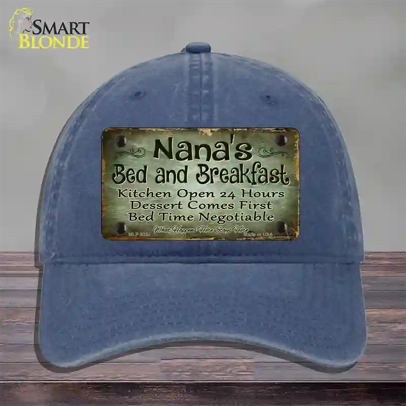 Nanas Bed And Breakfast Novelty License Plate Hat Unconstructed Cotton / Navy