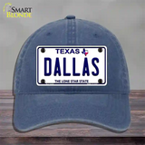 Dallas Texas Novelty License Plate Hat Unconstructed Cotton / Navy