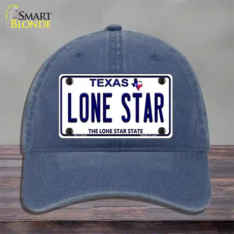 Lone Star Texas Novelty License Plate Hat Unconstructed Cotton / Navy