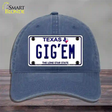 Gigem Texas Novelty License Plate Hat Unconstructed Cotton / Navy