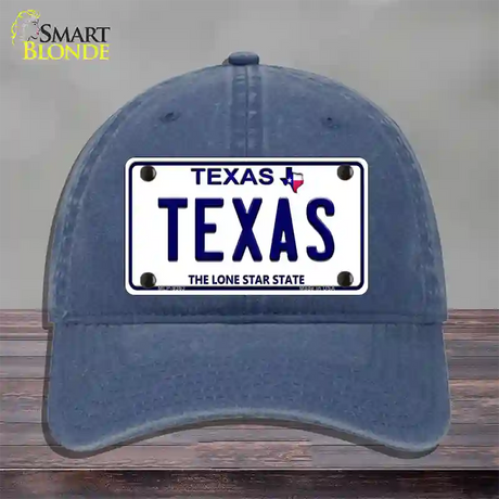 Texas Novelty License Plate Hat Unconstructed Cotton / Navy