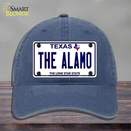 Alamo Texas Novelty License Plate Hat Unconstructed Cotton / Navy