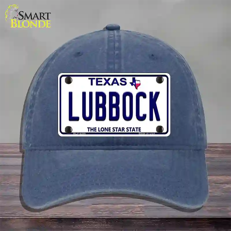 Lubbock Texas Novelty License Plate Hat Unconstructed Cotton / Navy