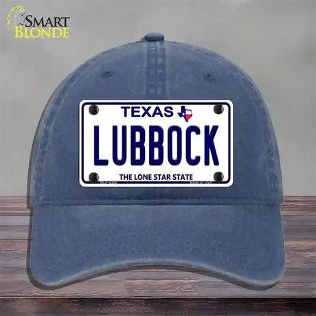 Lubbock Texas Novelty License Plate Hat Unconstructed Cotton / Navy