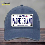 Padre Island Texas Novelty License Plate Hat Unconstructed Cotton / Navy