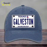 Galveston Texas Novelty License Plate Hat Unconstructed Cotton / Navy