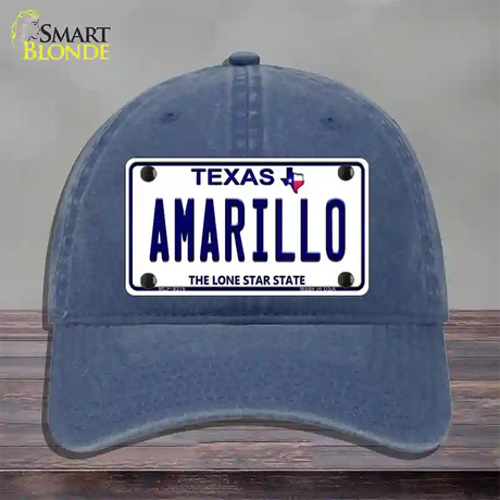 Amarillo Texas Novelty License Plate Hat Unconstructed Cotton / Navy