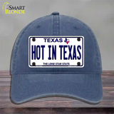 Hot in Texas Novelty License Plate Hat Unconstructed Cotton / Navy