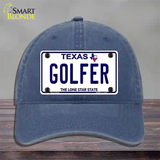 Golfer Texas Novelty License Plate Hat Unconstructed Cotton / Navy