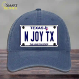 N Joy TX Texas Novelty License Plate Hat Unconstructed Cotton / Navy