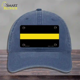 Thin Yellow Line Novelty License Plate Hat Unconstructed Cotton / Navy